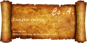 Csajka Anita névjegykártya